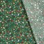 Ornamenti natalizi in popeline di cotone con stampa in lamina - Verde abete