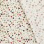 Cotton Poplin Foil Print Christmas Embellishments - Cream White