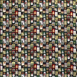 Katoen Popeline Folie Print Kerst Patchwork-...