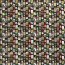 Katoen Popeline Folie Print Kerst Patchwork- Middernachtblauw