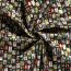 Katoen Popeline Folie Print Kerst Patchwork- Middernachtblauw