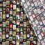 Katoen Popeline Folie Print Kerst Patchwork- Middernachtblauw