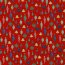 Katoen Popeline Folie Print Kerstballen - Rood