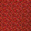Katoen Popeline Folie Print Kerstballen - Rood