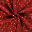 Katoen Popeline Folie Print Kerstballen - Rood