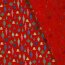 Katoen Popeline Folie Print Kerstballen - Rood