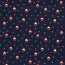 Popeline de coton imprimé gnomes de Noël - bleu nuit