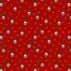 Popeline de coton imprimé gnomes de Noël - rouge