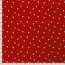 Bavlněný popelín s fóliovým potiskem vánočních skřítků - červený