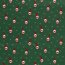 Cotton Poplin Foil Print Christmas Gnomes - Fir Green