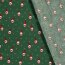 Cotton Poplin Foil Print Christmas Gnomes - Fir Green