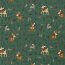 Cotton Poplin Christmas Deer - Fir Green