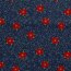 Cotton Poplin Poinsettia Flower - midnight blue