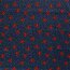 Cotton Poplin Poinsettia Flower - midnight blue