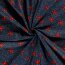 Cotton Poplin Poinsettia Flower - midnight blue