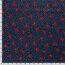 Cotton Poplin Poinsettia Flower - midnight blue