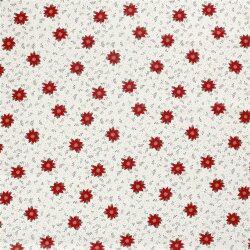 Cotton Poplin Poinsettia Flower - cream white