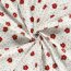 Cotton Poplin Poinsettia Flower - cream white