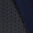 Abanico de Navidad de popelina de algodón con estampado de hojas - Azul oscuro