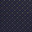 Cotton poplin foil print snowflake checks - dark blue