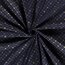 Cotton poplin foil print snowflake checks - dark blue