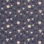 Cotton poplin foil print straw angel - shade blue