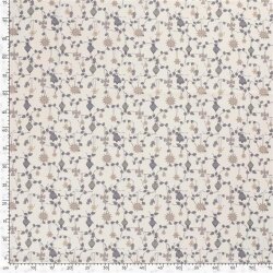 Cotton poplin foil print straw angel - cream