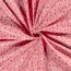 Popeline di cotone colorato con piccoli abeti - Rosa freddo