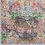 Dekostoff Samt-Optik Digital Blumen Patchwork - grün