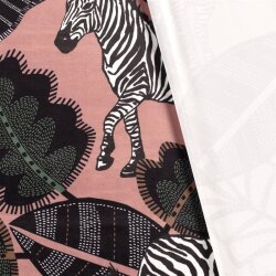 Dekostoff Samt-Optik Digital ZEBRA LEAF