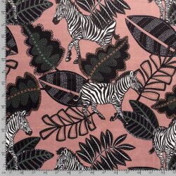 Dekostoff Samt-Optik Digital ZEBRA LEAF