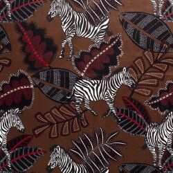 Dekostoff Samt-Optik Digital ZEBRA LEAF
