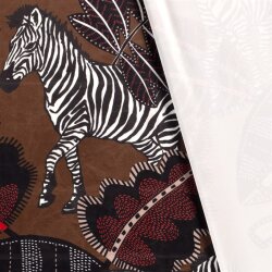 Dekostoff Samt-Optik Digital ZEBRA LEAF