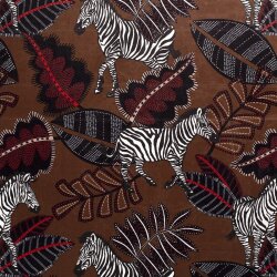 Dekostoff Samt-Optik Digital ZEBRA LEAF