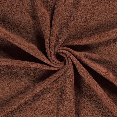 Tissu éponge *Marie* Uni - brique douce rouge