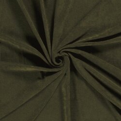 Stretch terry cloth *Marie* - dark olive