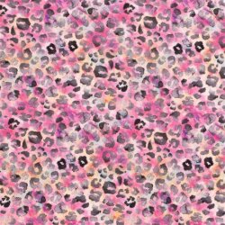 Wintersweat  Digital Leopardenmuster - pink