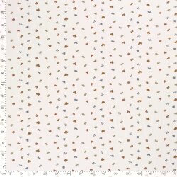 Katoenen jersey PUZZLE - crème