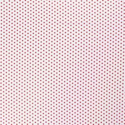 Popeline di cotone stelle 10mm - bianco/rosso