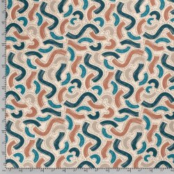 Dekostoff Leinen-Optik SCRIBBLY