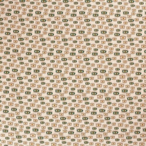 Dekostoff Leinen-Optik Augen - senf