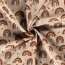Interieurstoff Leinen-Optik Makramee Regenbogen - cremebeige