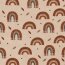 Interieurstoff Leinen-Optik Makramee Regenbogen - cremebeige
