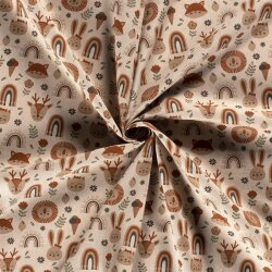 Interieurstoff Leinen-Optik FOREST ANIMALS