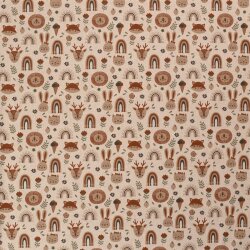 Interieurstoff Leinen-Optik FOREST ANIMALS