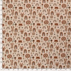 Interieurstoff Leinen-Optik FOREST ANIMALS