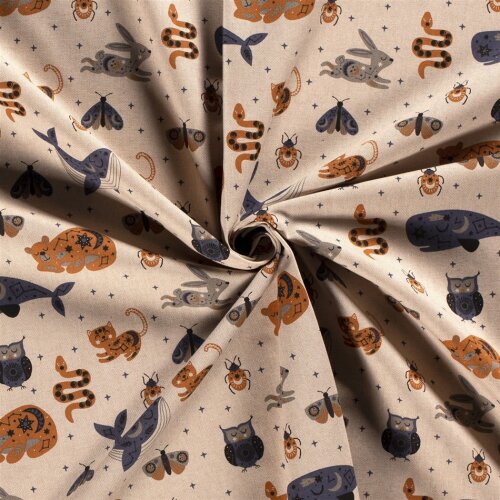 Interieurstoff Leinen-Optik ANIMALS