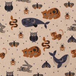 Interieurstoff Leinen-Optik ANIMALS