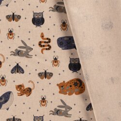 Interieurstoff Leinen-Optik ANIMALS
