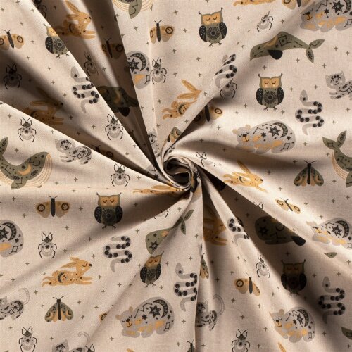 Interieurstoff Leinen-Optik ANIMALS
